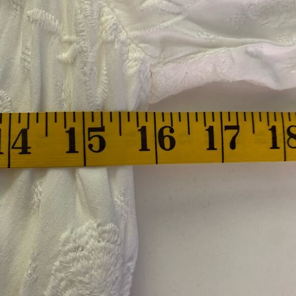 DEAR JOHN White Embroidered Floral Tiered Midi Dress Size Extra Small - Picture 12 of 13